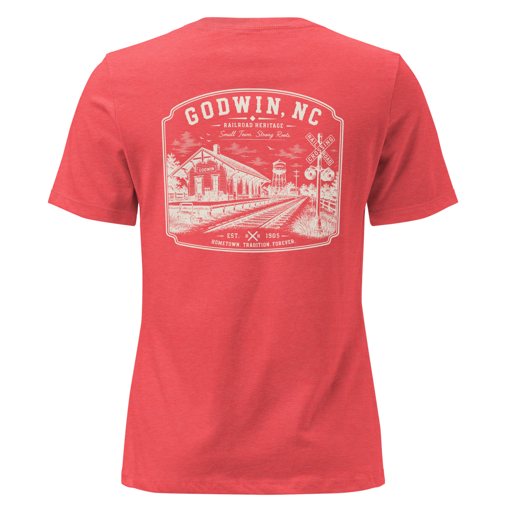 Godwin NC - Railroad Town- Women's Relaxed T-Shirt