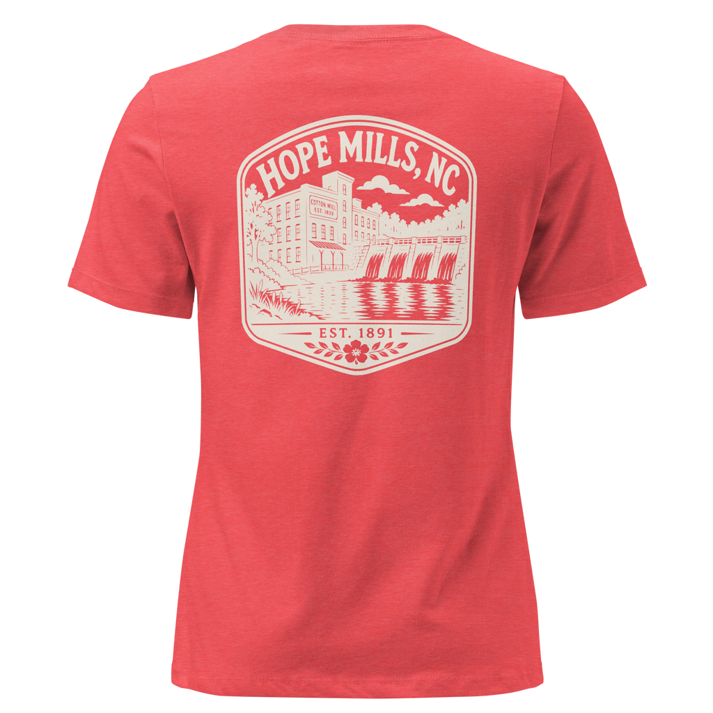 Hope Mills NC - The Old Mill- Women's Relaxed T-Shirt