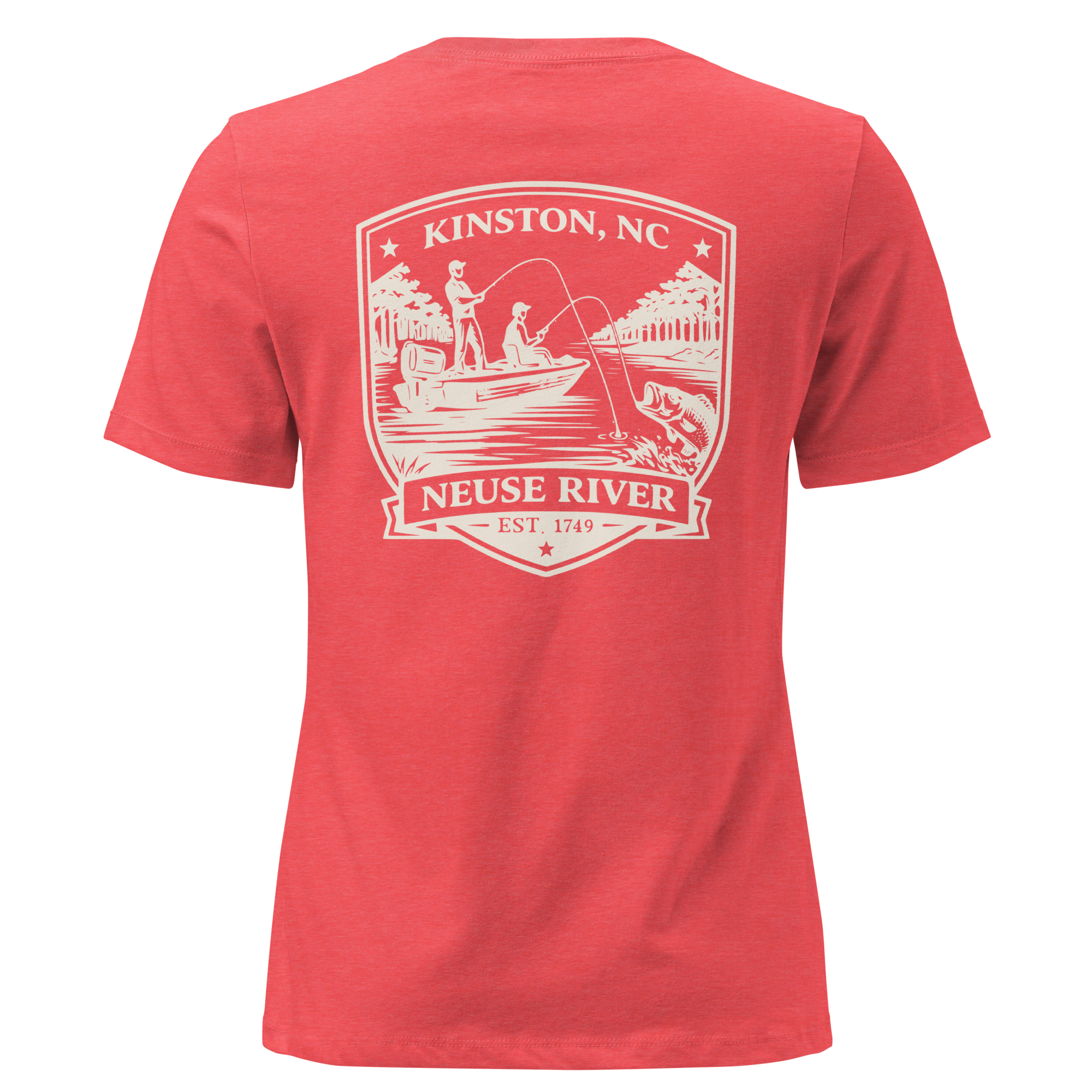 Kinston NC - Neuse River Fishing- Women's Relaxed T-Shirt