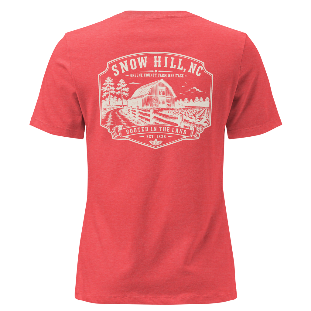 Snow Hill, NC - Rooted in the Land - Women's Relaxed T-Shirt