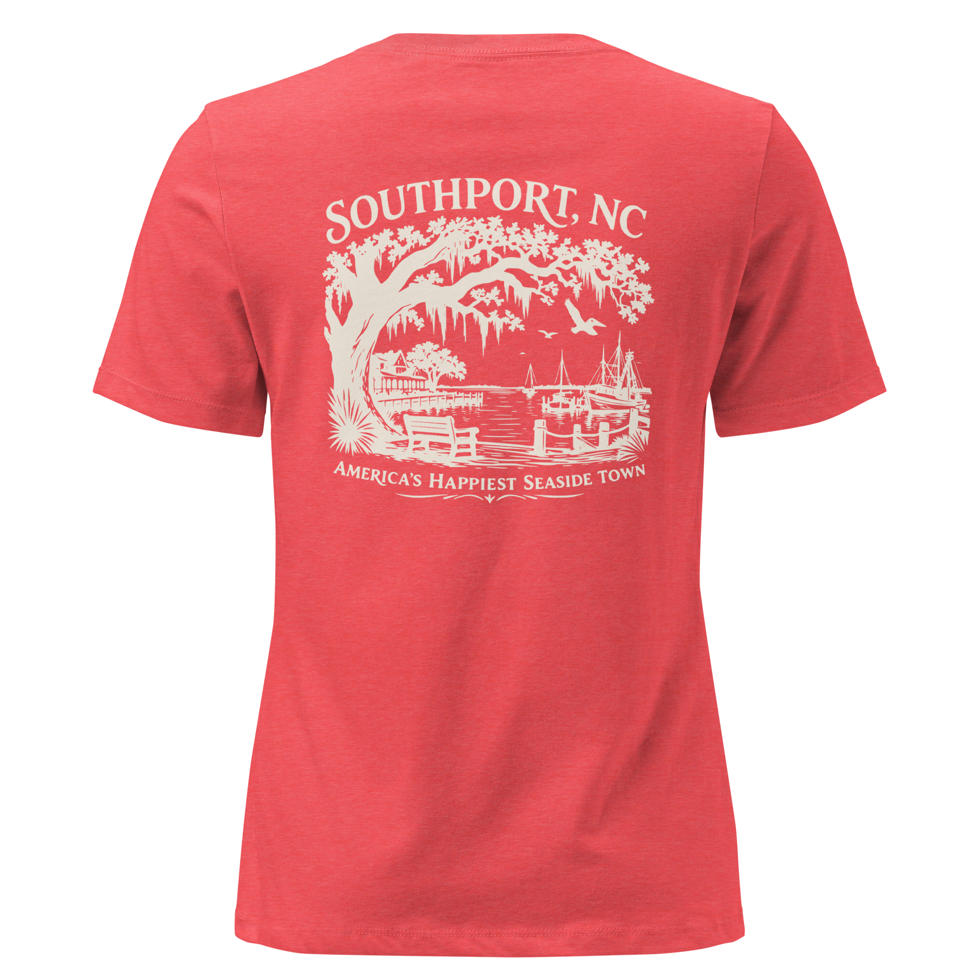 Southport NC - Happy Seaside Town- Women's Relaxed T-Shirt
