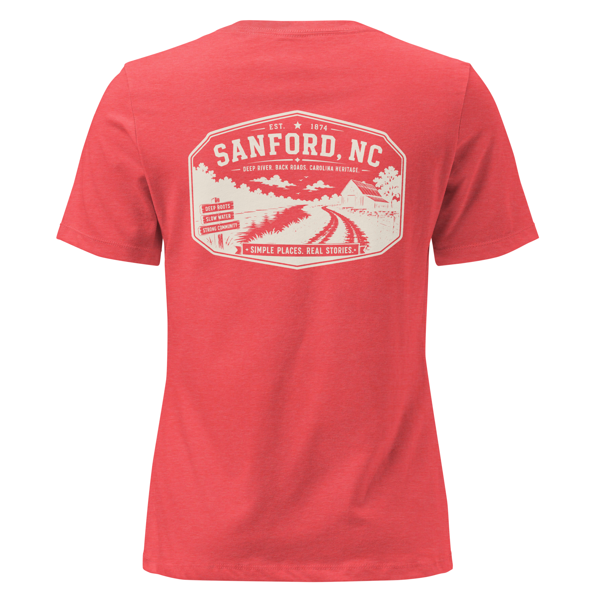 Sanford NC - Deep River Carolina - Women's Relaxed T-Shirt