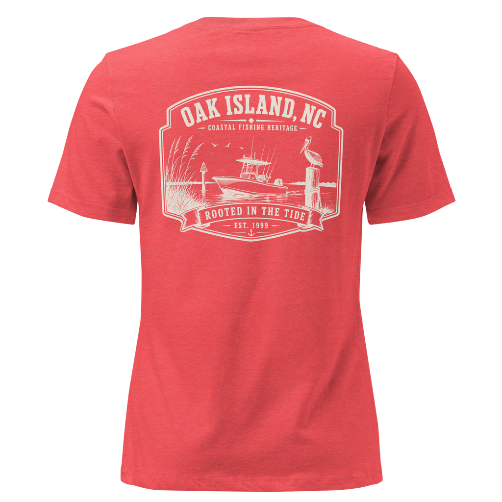 Oak Island, NC - Rooted in the Tide - Women's Relaxed T-Shirt