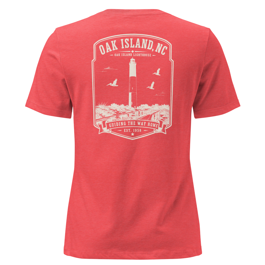 Oak Island, NC - Oak Island Lighthouse - Women's Relaxed T-Shirt