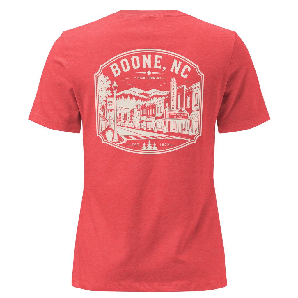 Boone NC - Downtown - Women's Relaxed T-Shirt