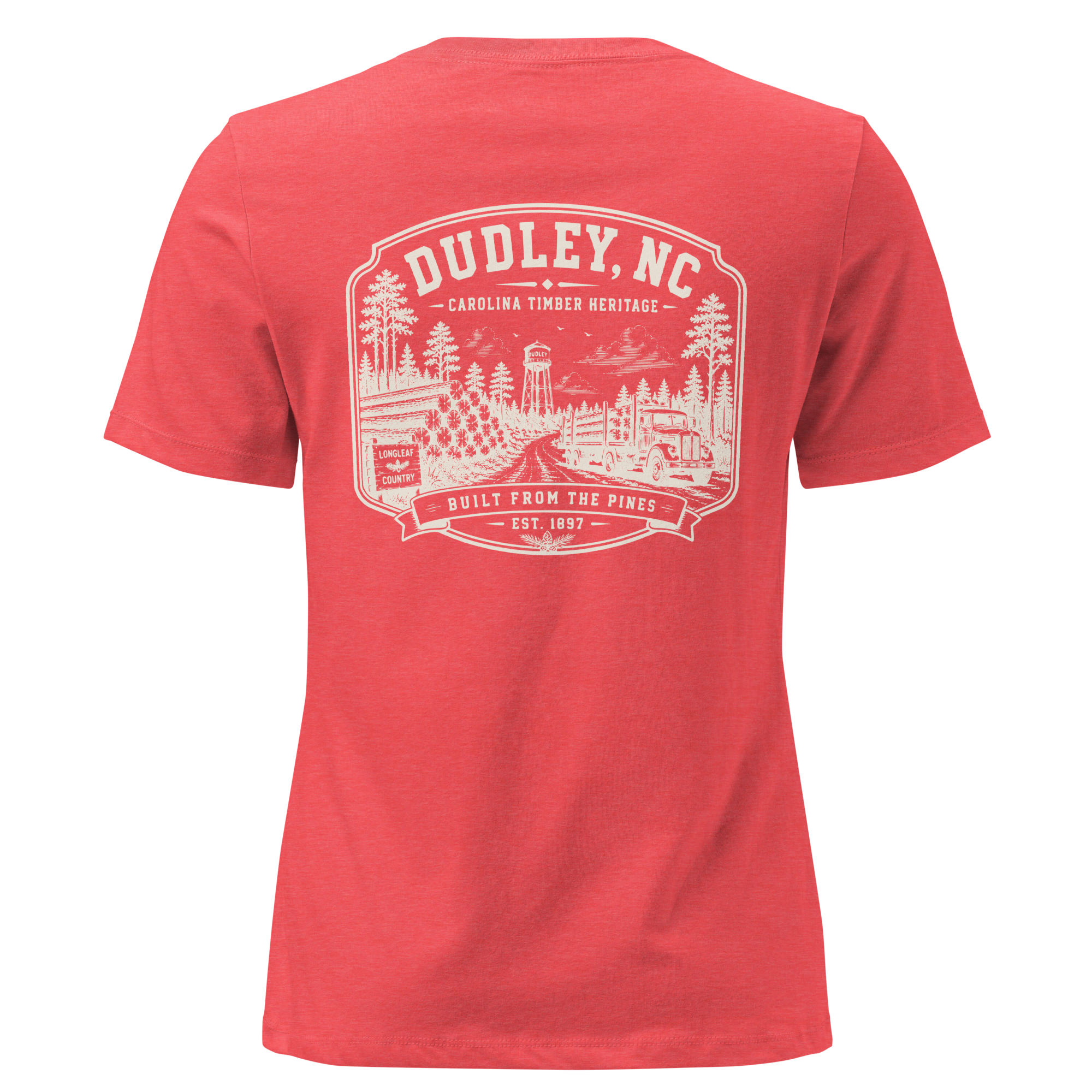Dudley, NC - Carolina Timber- Women's Relaxed T-Shirt