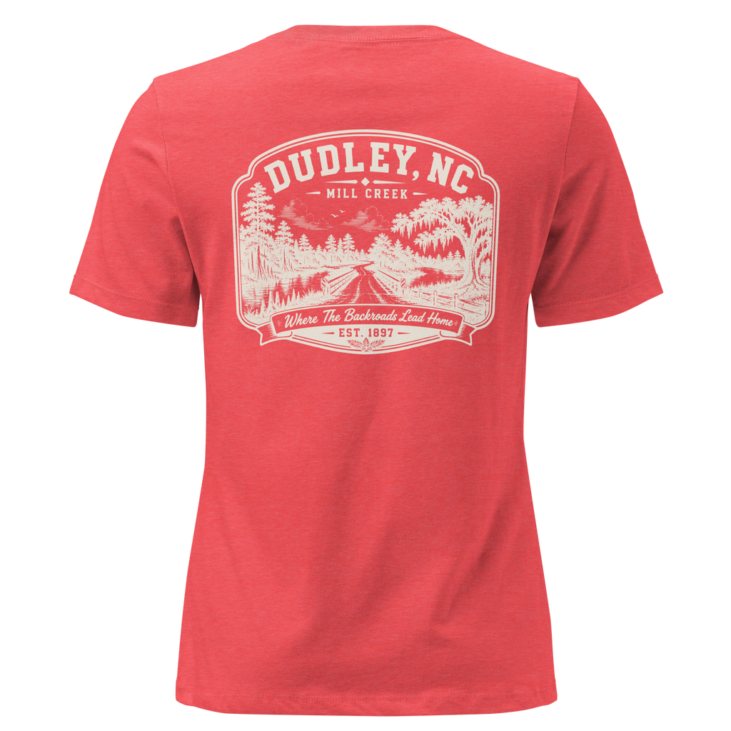 Dudley, NC - Mill Creek- Women's Relaxed T-Shirt