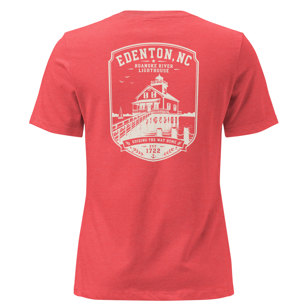 Edenton, NC - Roanoke River Lighthouse - Women's Relaxed T-Shirt