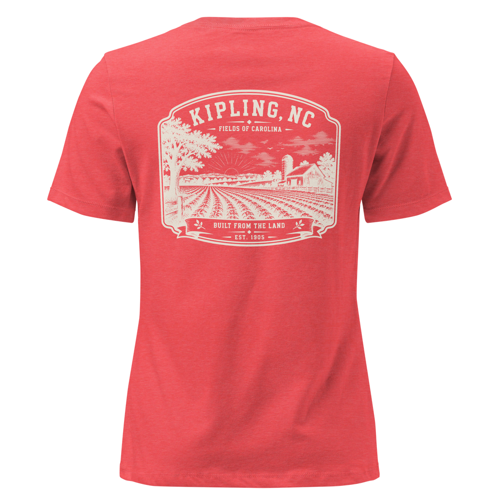 Kipling, NC - Fields of Carolina - Women's Relaxed T-Shirt