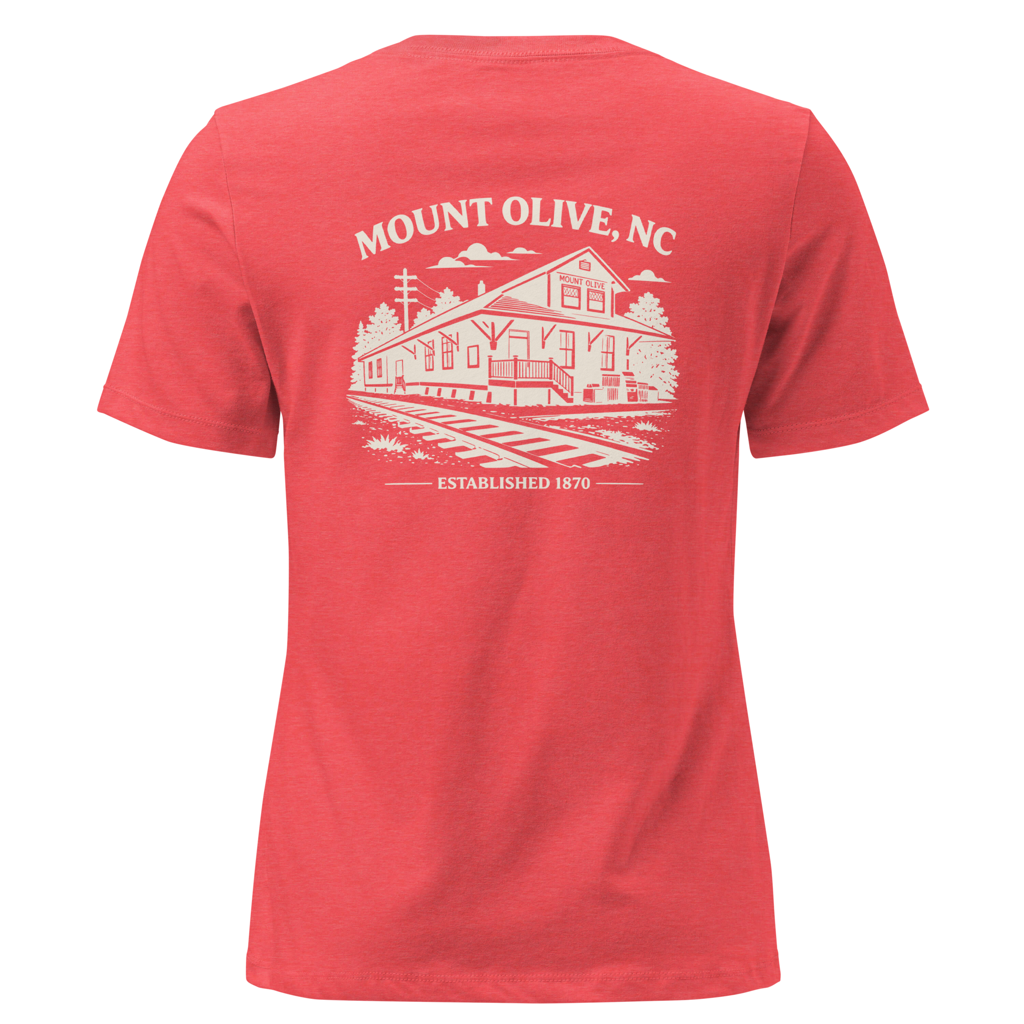 Mount Olive NC - Train Depot- Women's Relaxed T-Shirt