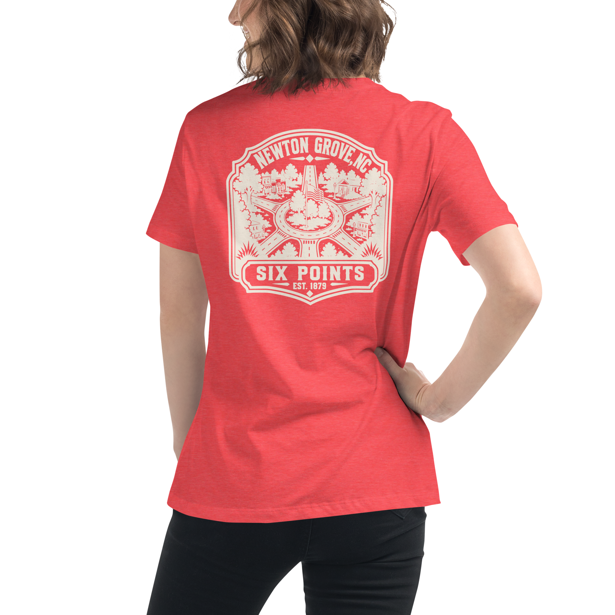 Newton Grove NC - Six Points- Women's Relaxed T-Shirt