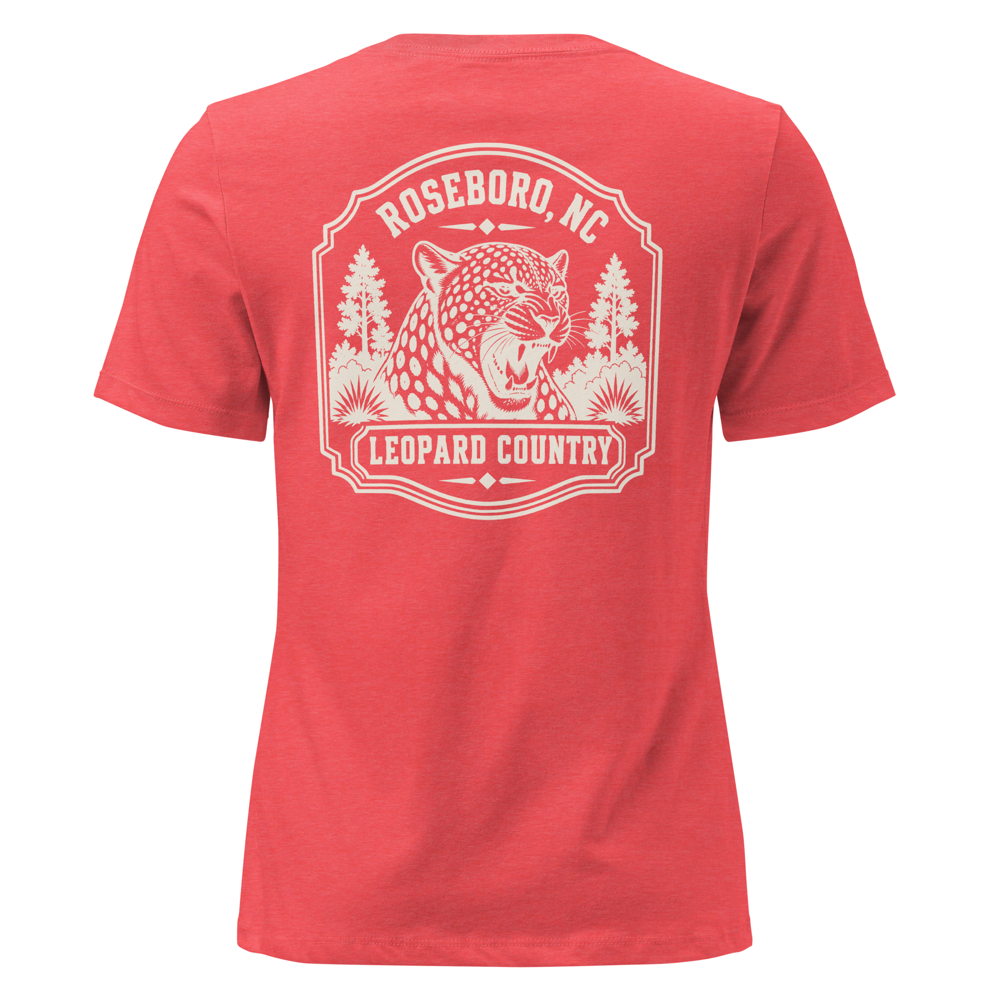 Roseboro NC - Leopard Country- Women's Relaxed T-Shirt