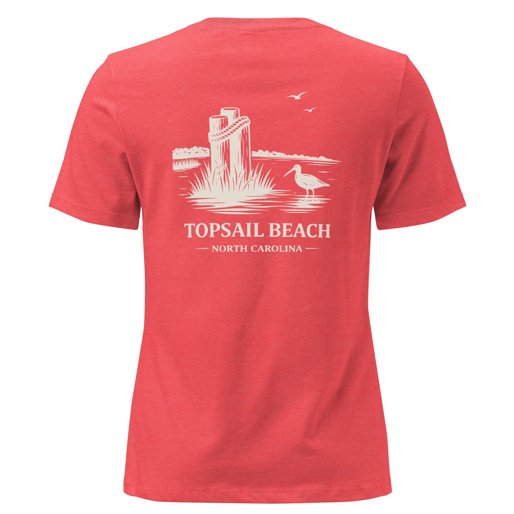 Topsail Beach NC - The Sandpiper- Women's Relaxed T-Shirt