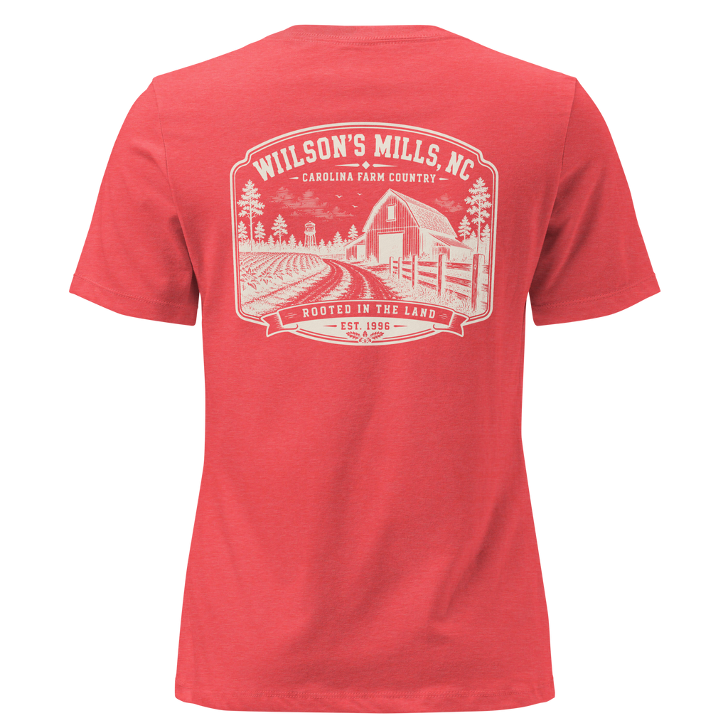 Wilson's Mills, NC - Farm Heritage - Women's Relaxed T-Shirt