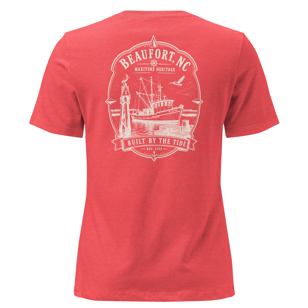 Beaufort, NC - Built by the Tide - Women's Relaxed T-Shirt