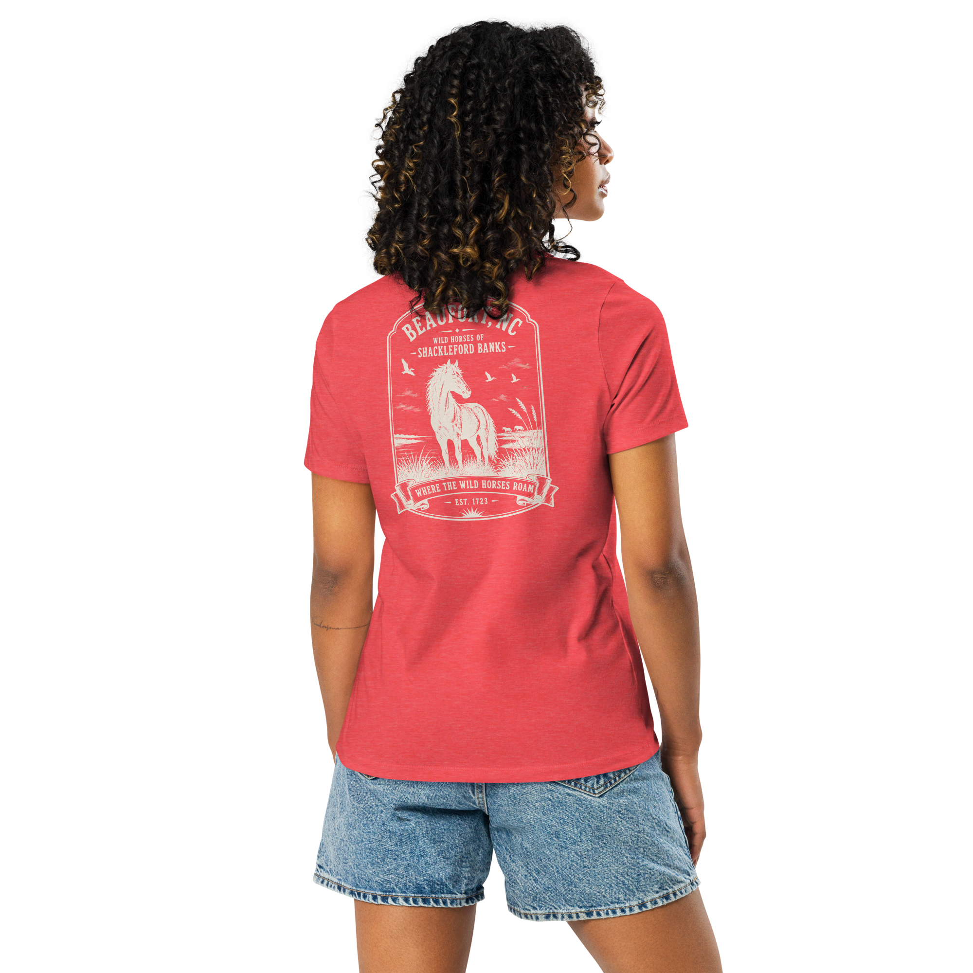 Beaufort, NC - Wild Horses of Shackleford Banks - Women's Relaxed T-Shirt
