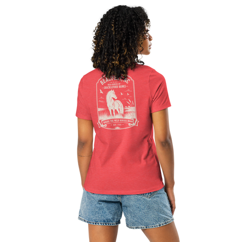 Beaufort, NC - Wild Horses of Shackleford Banks - Women's Relaxed T-Shirt