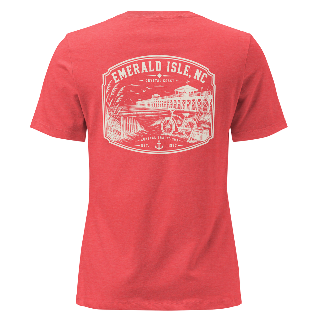 Emerald Isle NC - Day by the Pier - Women's Relaxed T-Shirt