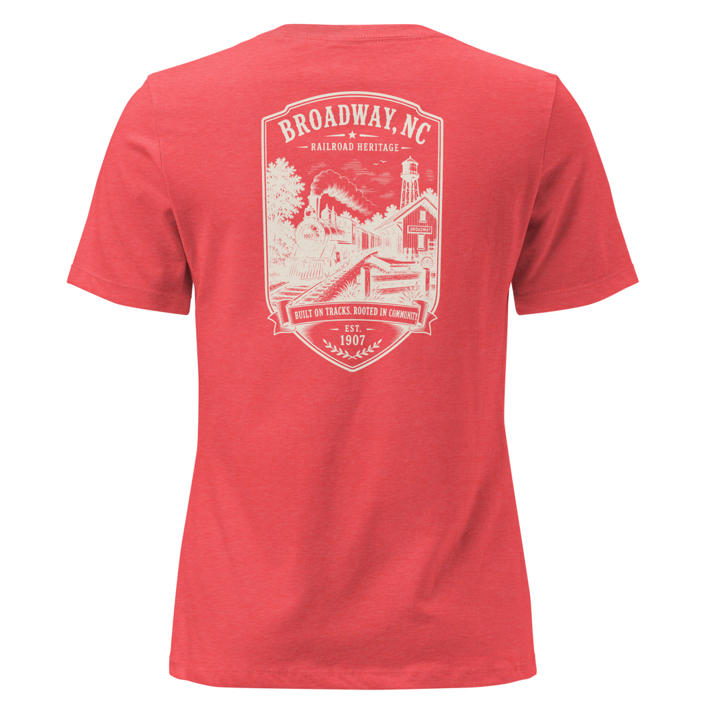 Broadway, NC - Railroad Heritage - Women's Relaxed T-Shirt