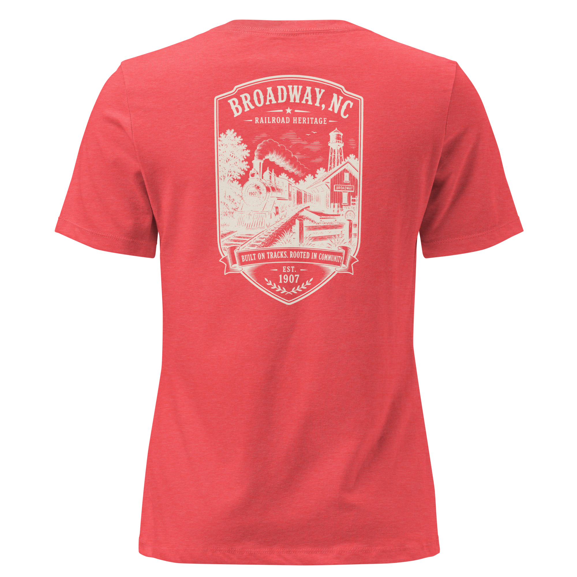 Broadway, NC - Railroad Heritage - Women's Relaxed T-Shirt