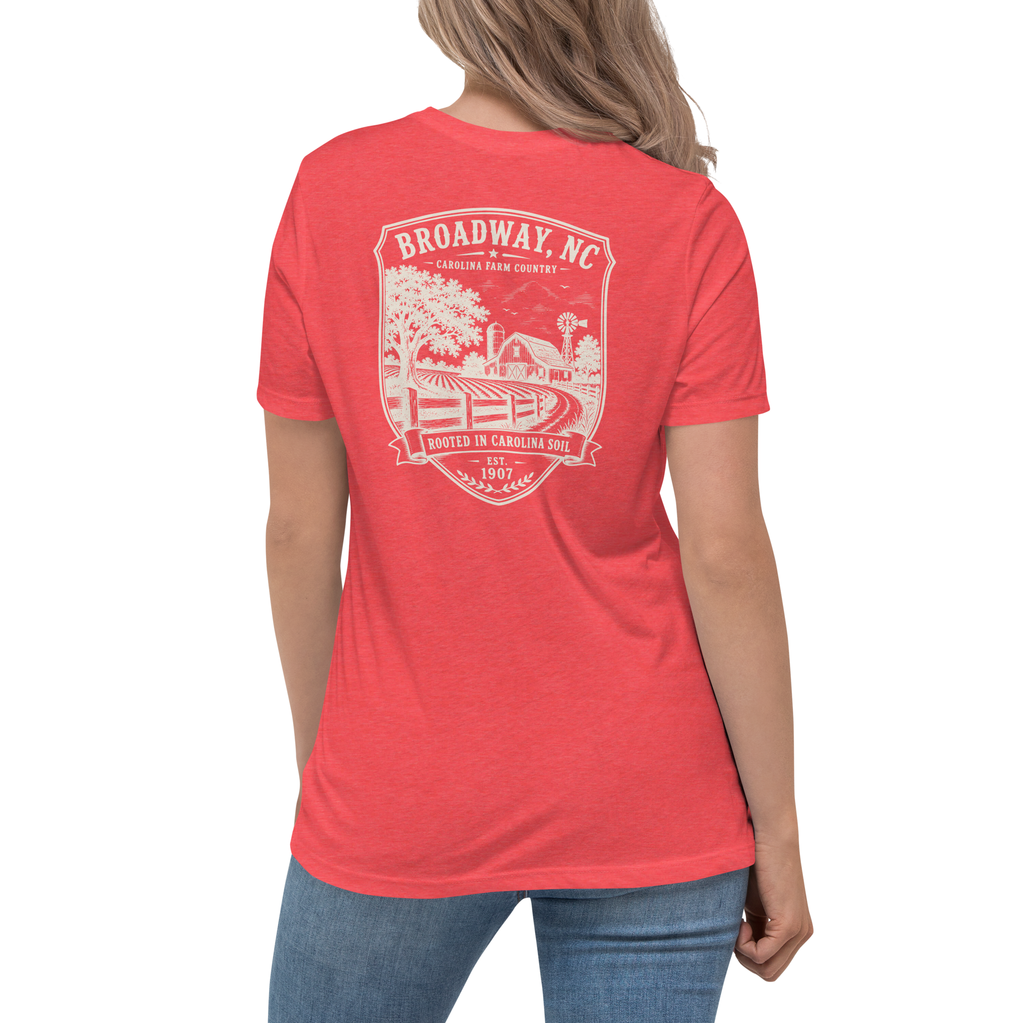 Broadway, NC - Farm Country - Women's Relaxed T-Shirt