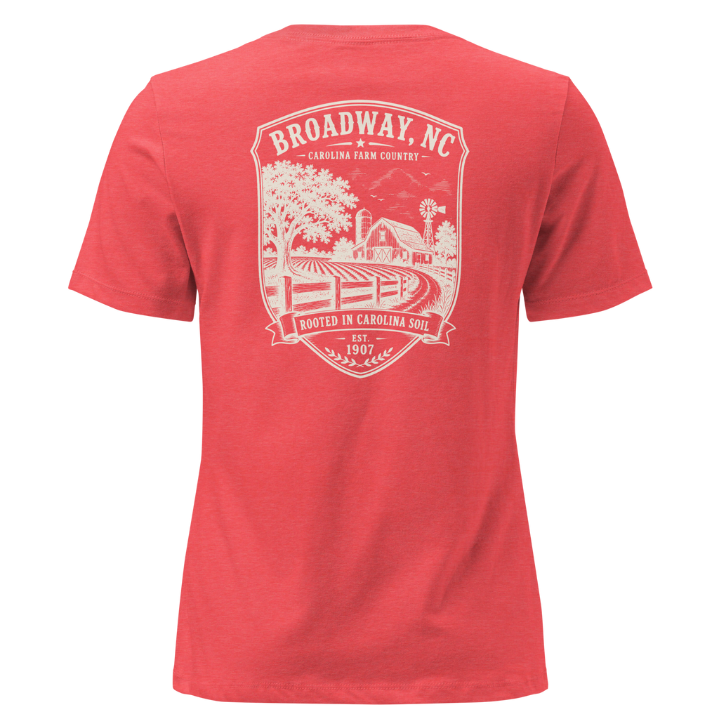 Broadway, NC - Farm Country - Women's Relaxed T-Shirt