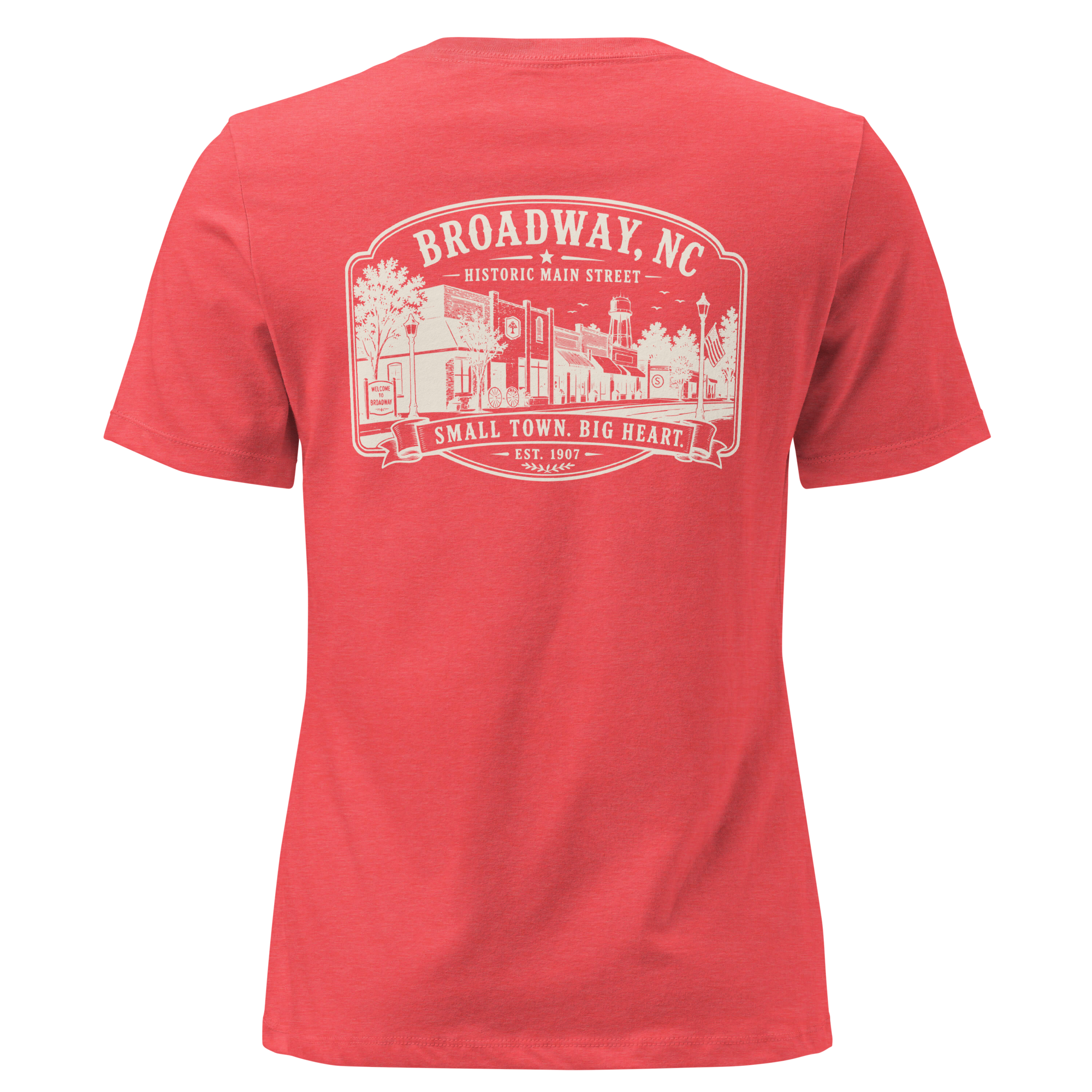 Broadway, NC - Main Street - Women's Relaxed T-Shirt