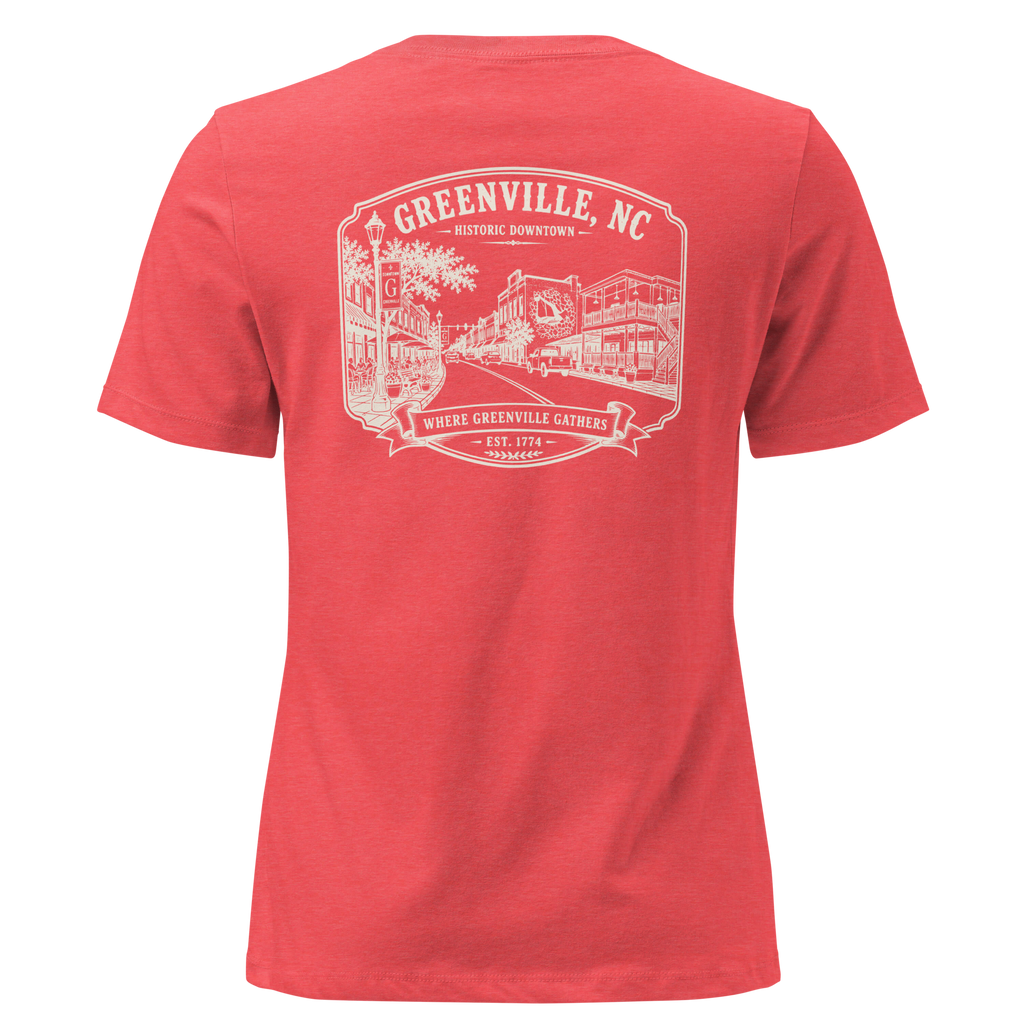Greenville, NC - Downtown - Women's Relaxed T-Shirt