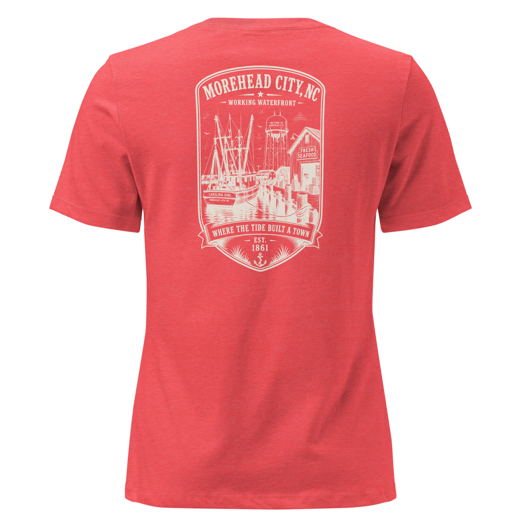 Morehead City, NC - Historic Waterfront - Women's Relaxed T-Shirt