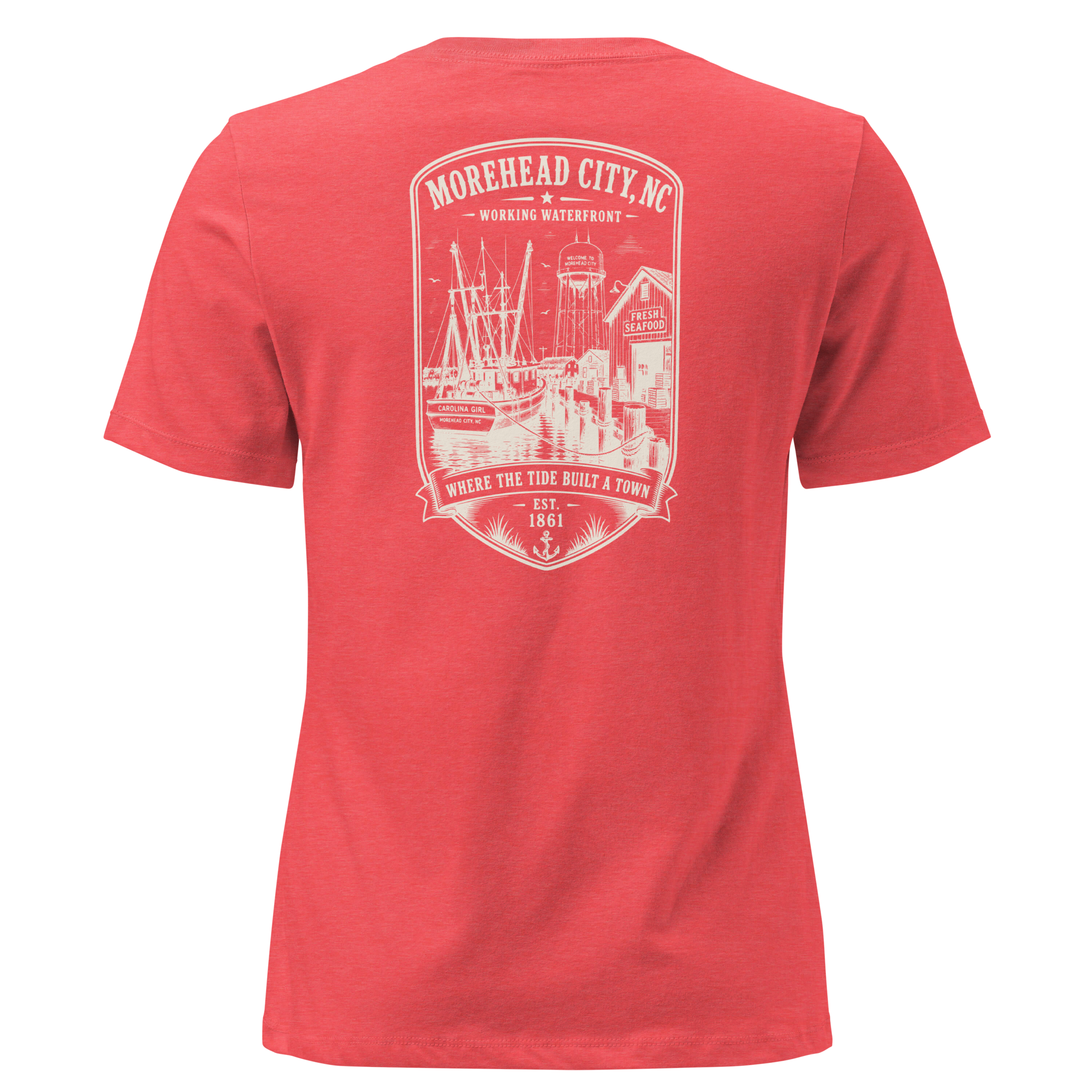 Morehead City, NC - Historic Waterfront - Women's Relaxed T-Shirt