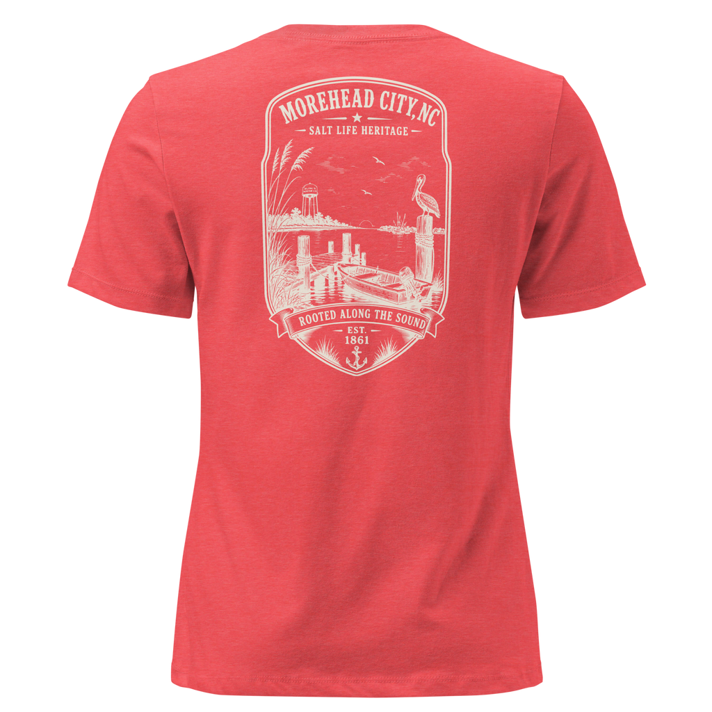 Morehead City, NC - Rooted Along the Sound - Women's Relaxed T-Shirt