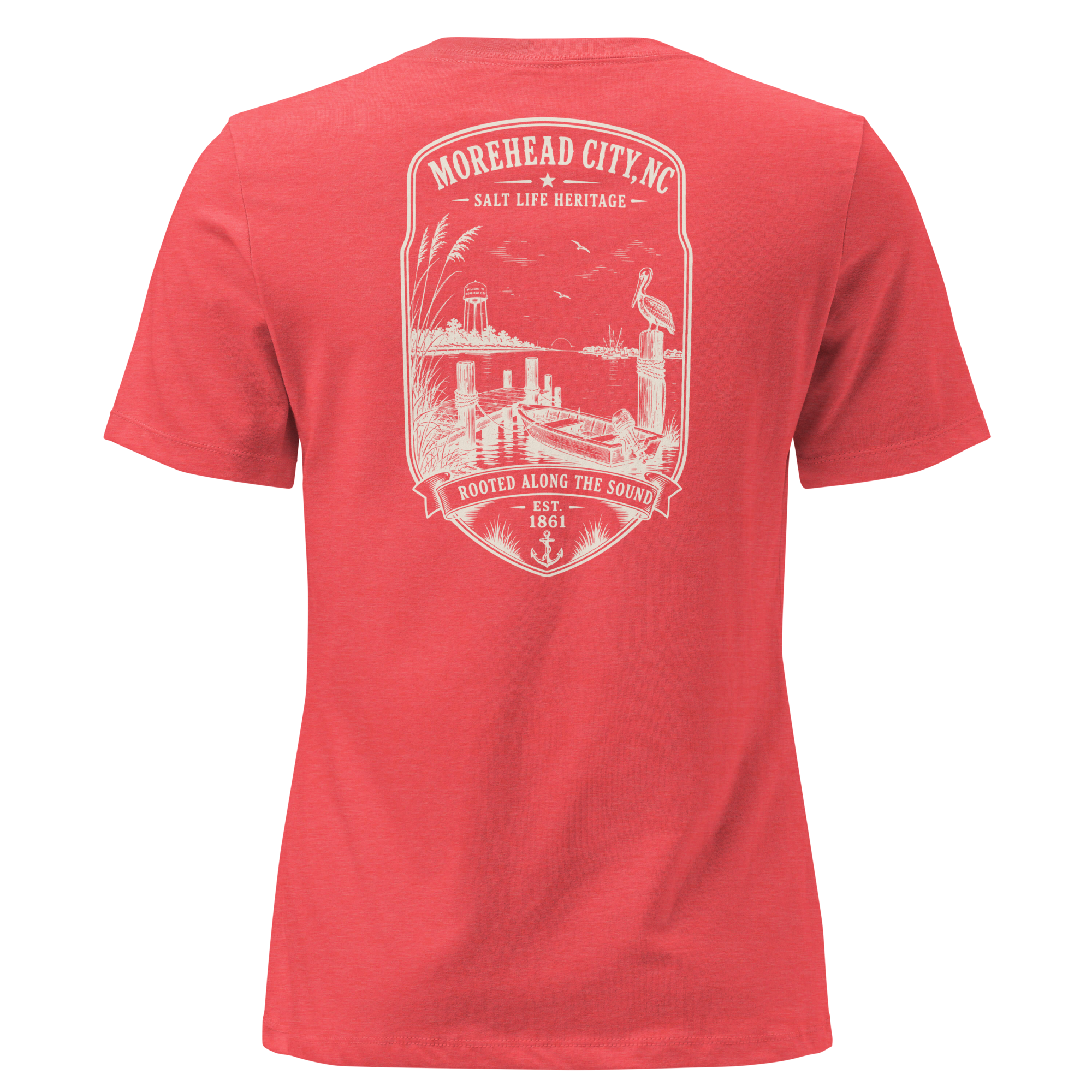Morehead City, NC - Rooted Along the Sound - Women's Relaxed T-Shirt