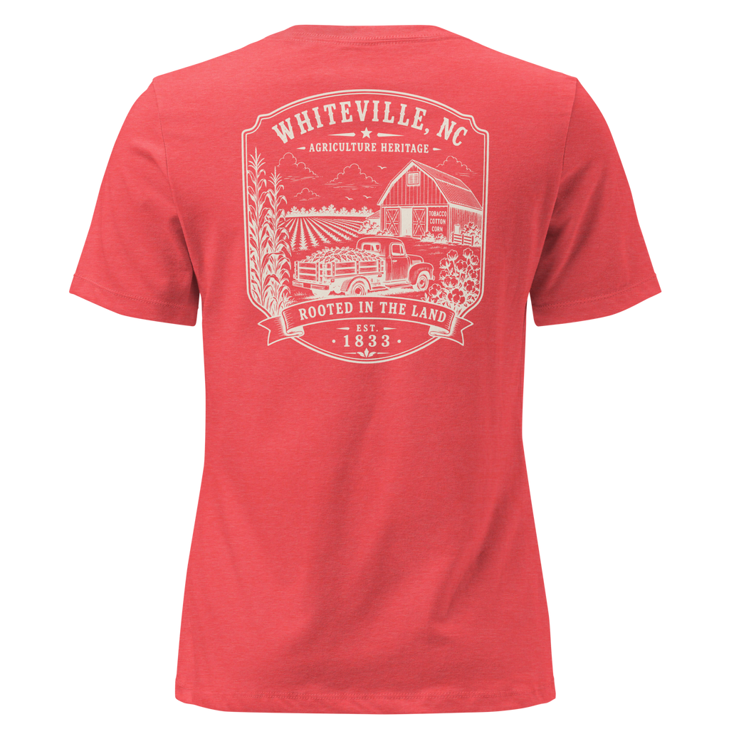 Whiteville, NC - Rooted In The Land - Women's Relaxed T-Shirt