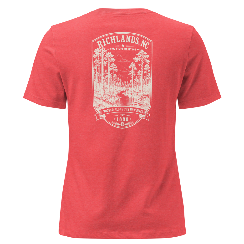 Richlands, NC - Rooted Along the New River - Women's Relaxed T-Shirt