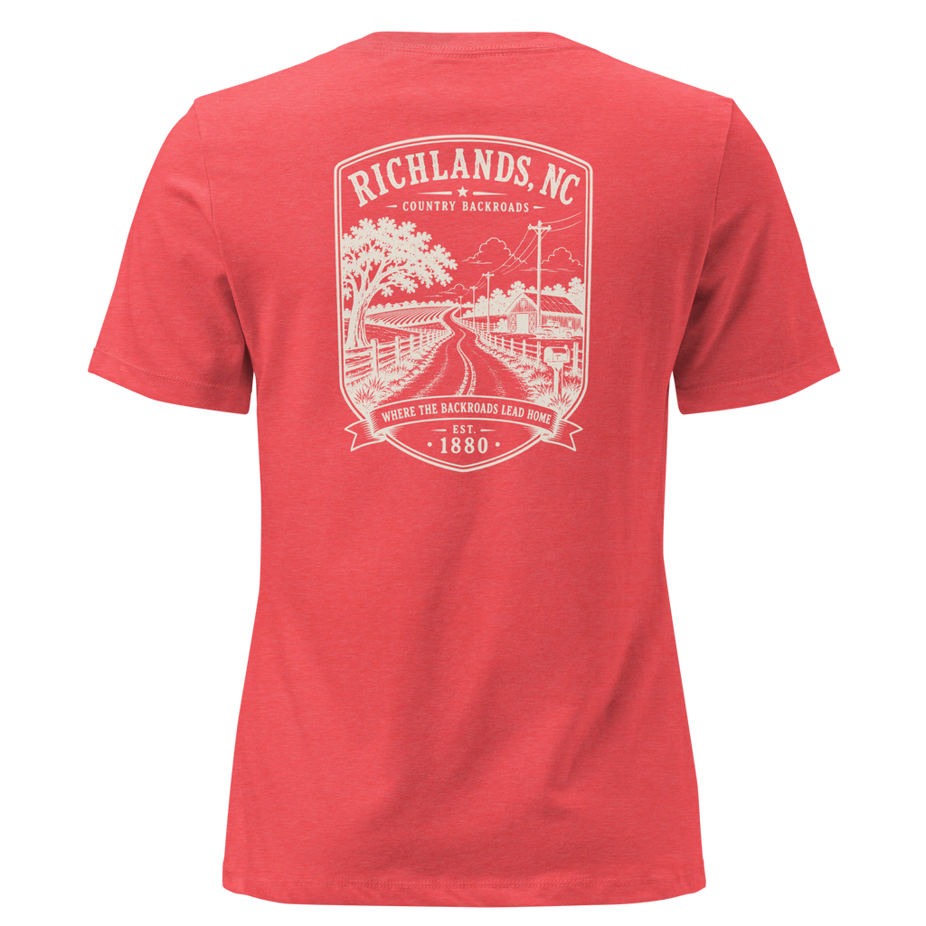 Richlands, NC - Country Backroads - Women's Relaxed T-Shirt