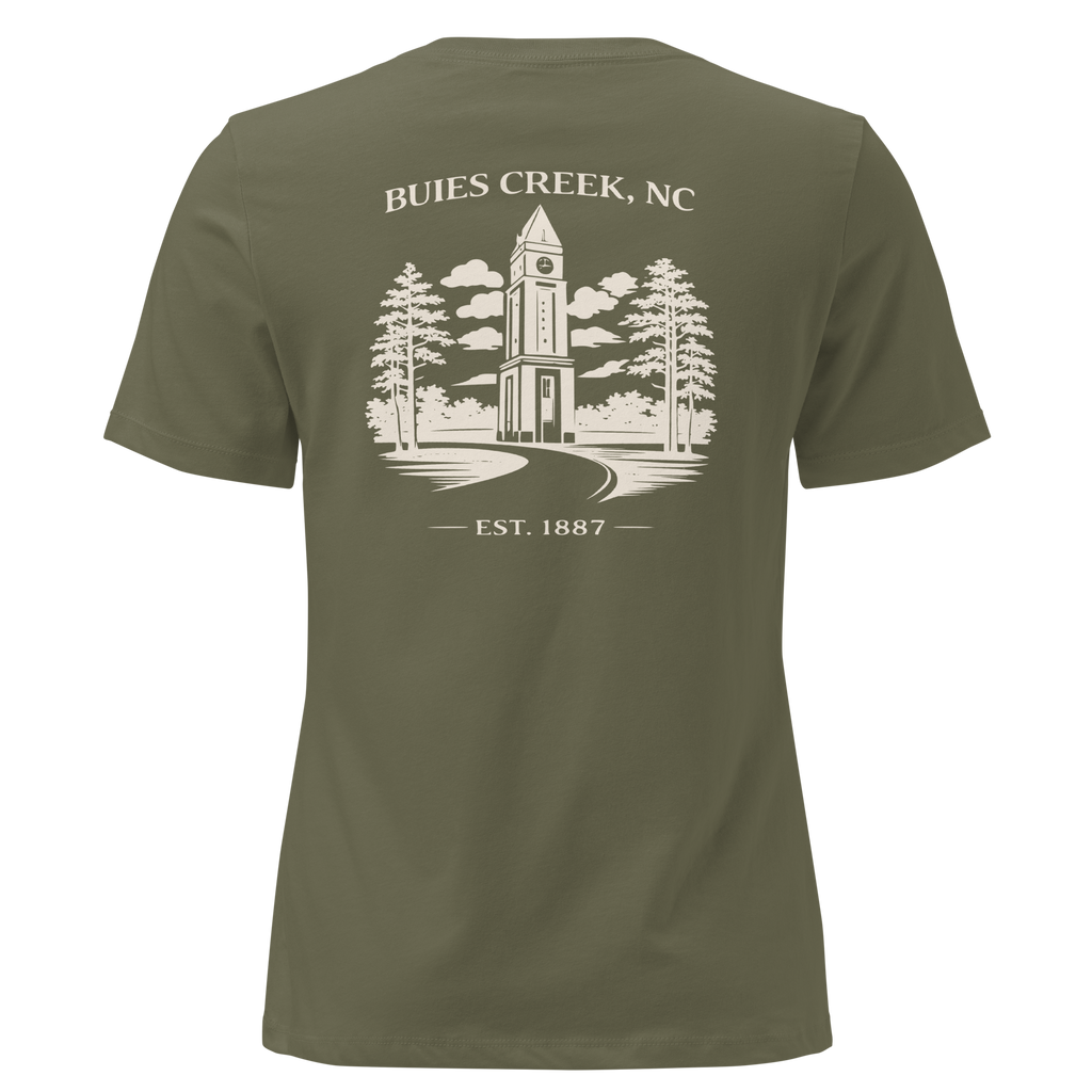Buies Creek, NC - Campus Tower - Women's Relaxed T-Shirt