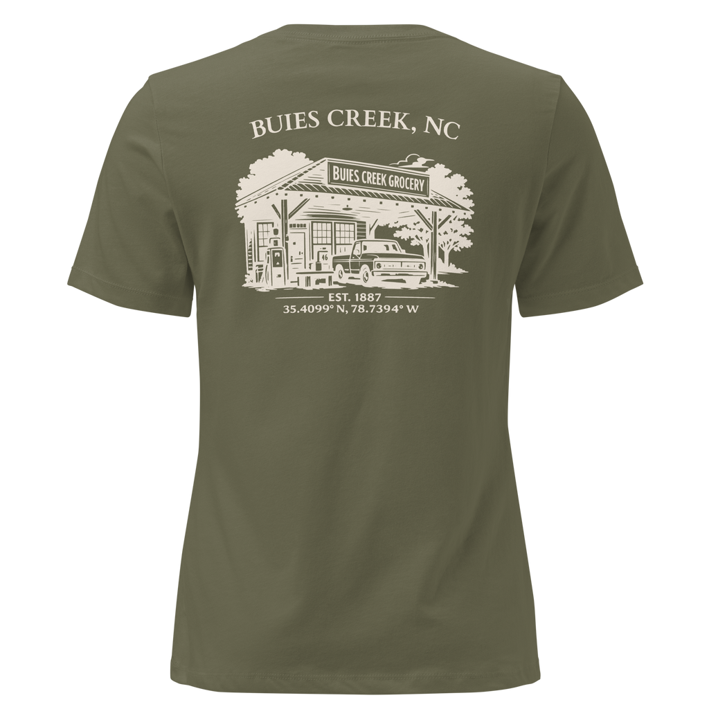 Buies Creek, NC - Buies Creek Grocery - Women's Relaxed T-Shirt