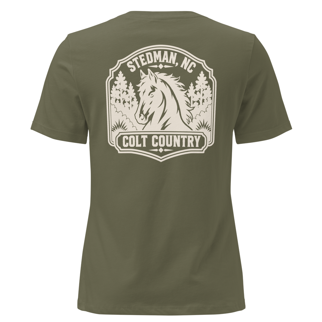 Stedman, NC - Colt Country- Women's Relaxed T-Shirt