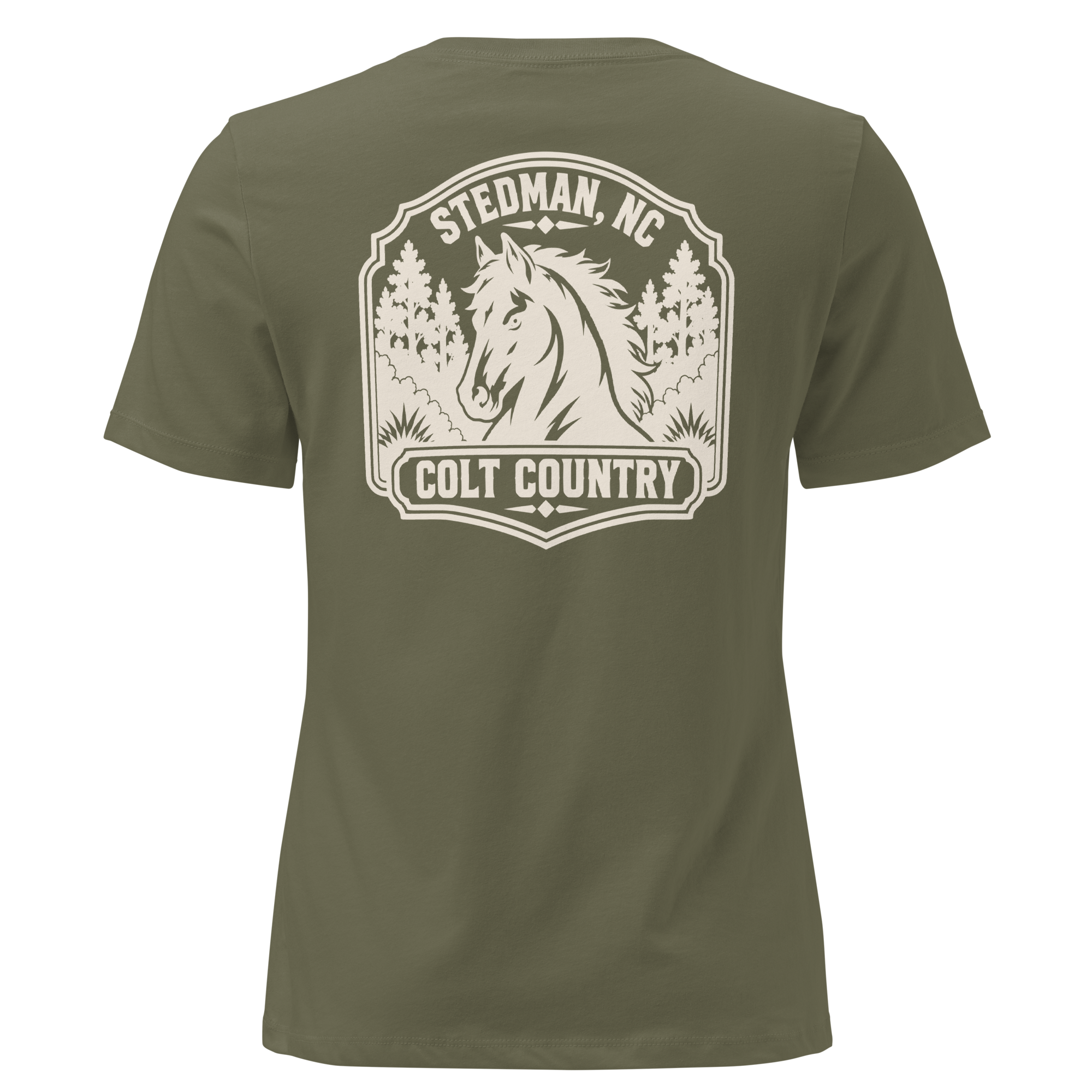 Stedman, NC - Colt Country- Women's Relaxed T-Shirt