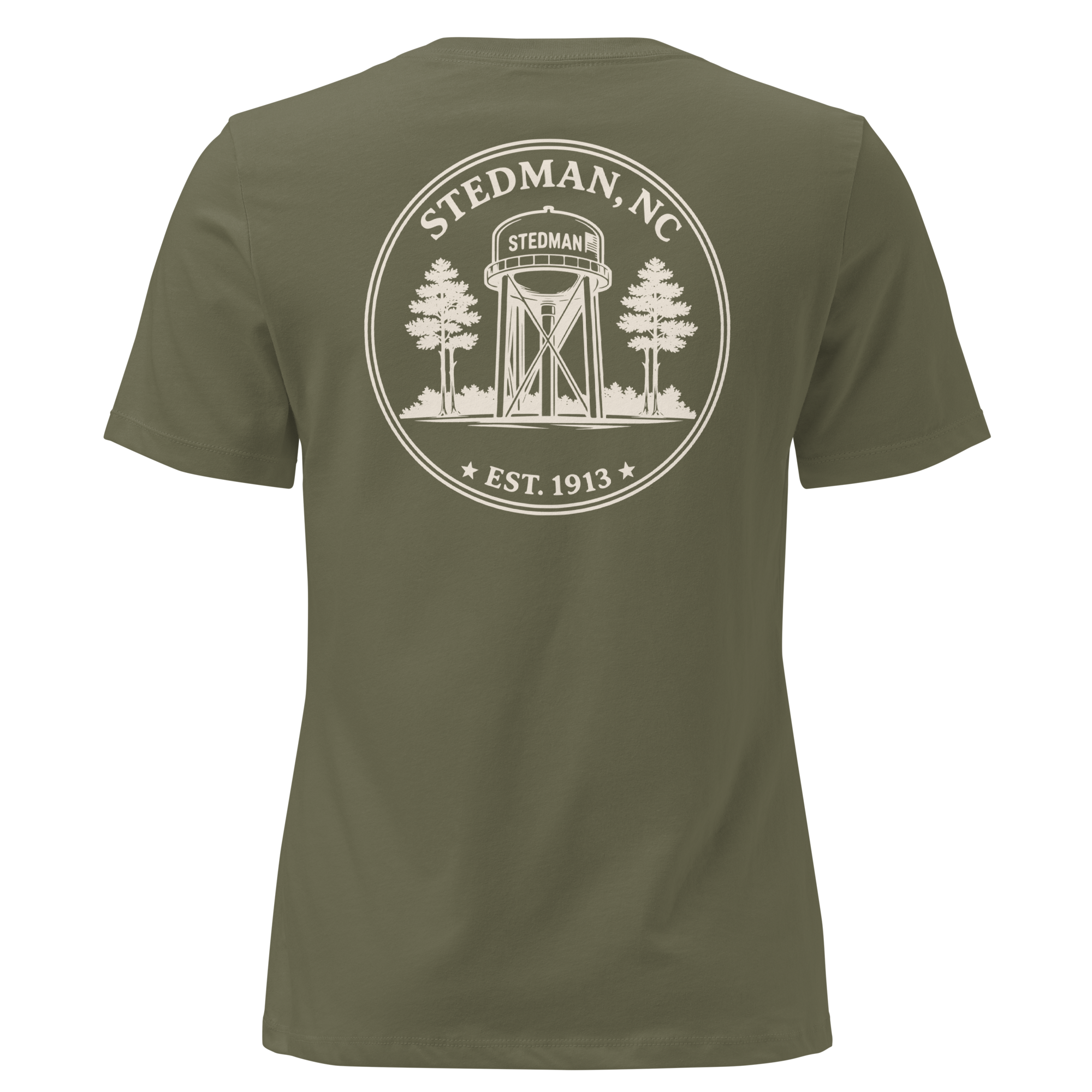 Stedman, NC - Stedman Water Tower Round Badge - Women's Relaxed T-Shirt