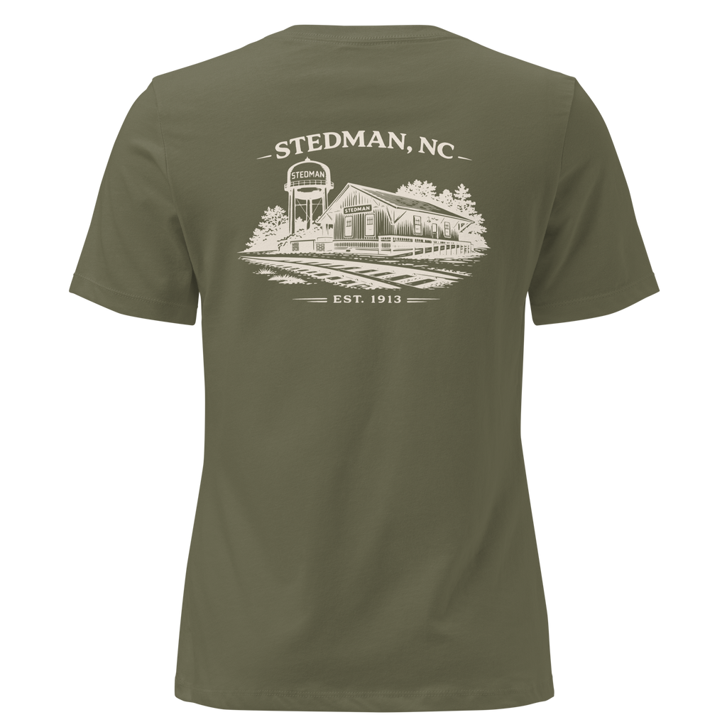 Stedman, NC - Stedman Train Depot- Women's Relaxed T-Shirt