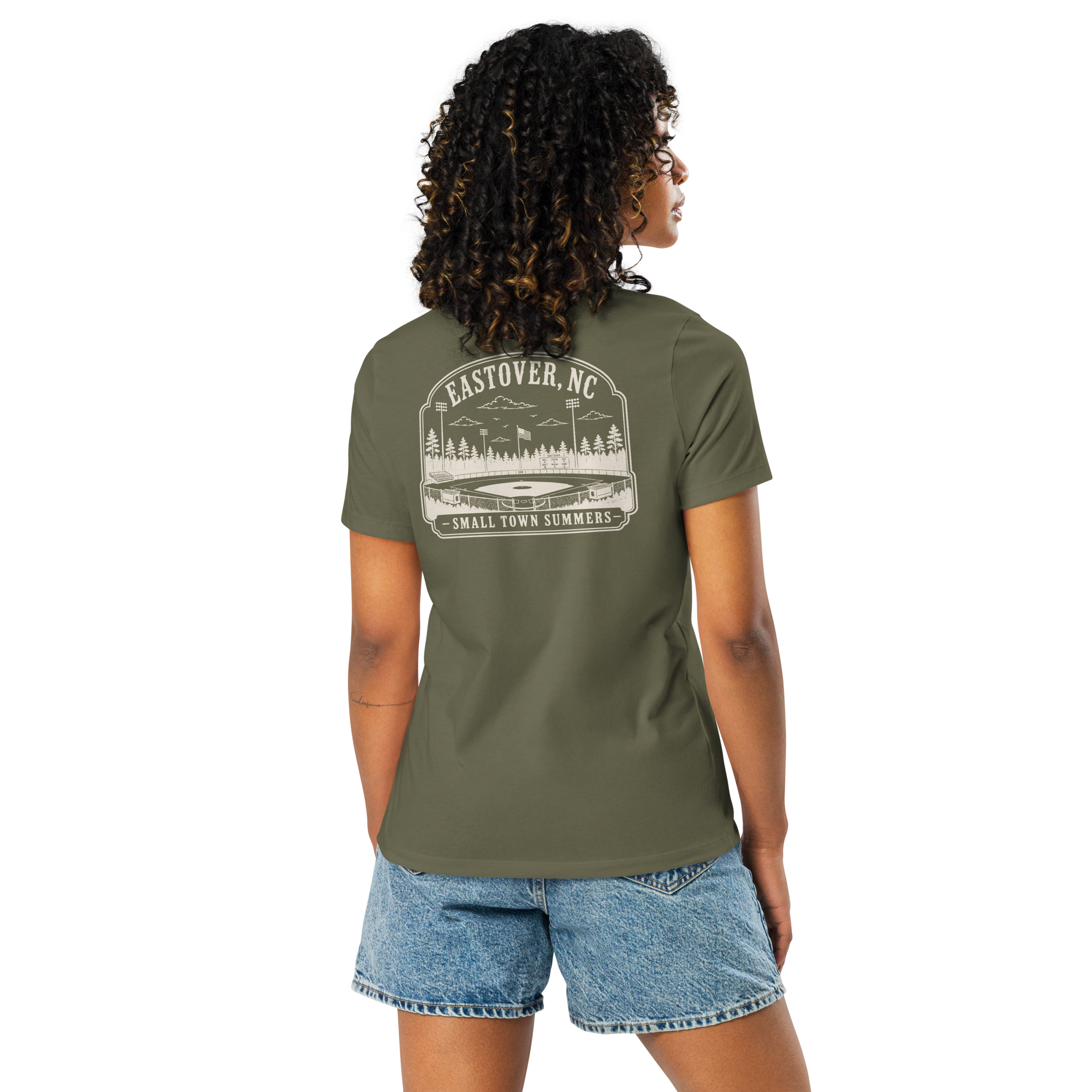 Eastover NC - Summer at the Ballpark- Women's Relaxed T-Shirt