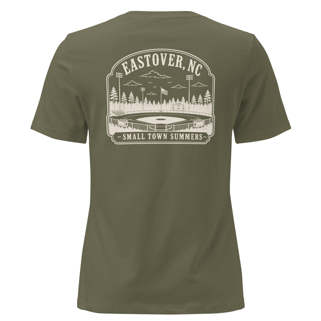 Eastover NC - Summer at the Ballpark- Women's Relaxed T-Shirt