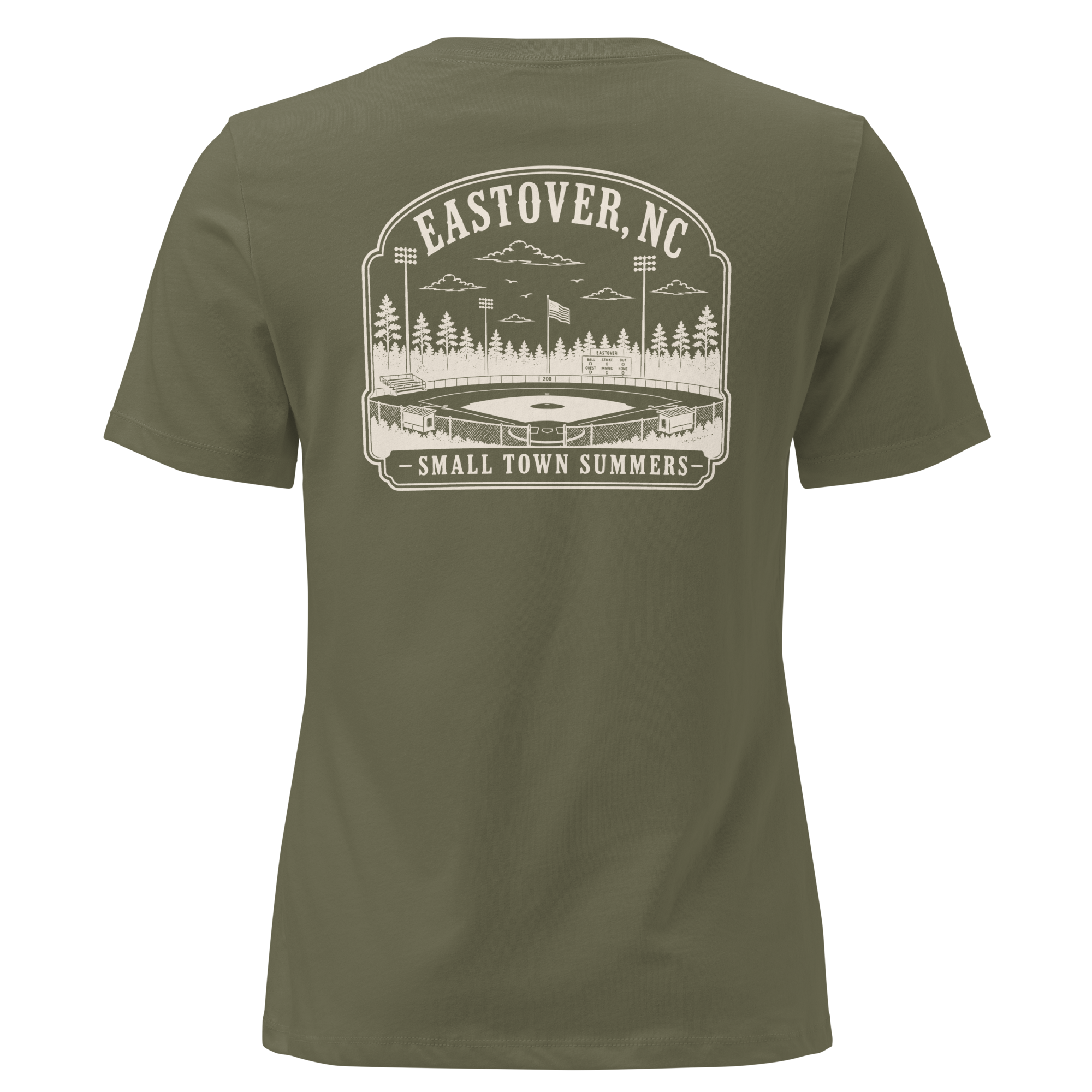 Eastover NC - Summer at the Ballpark- Women's Relaxed T-Shirt