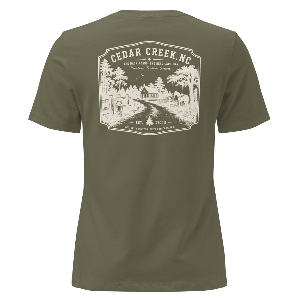 Cedar Creek, NC - Early Carolina - Women's Relaxed T-Shirt