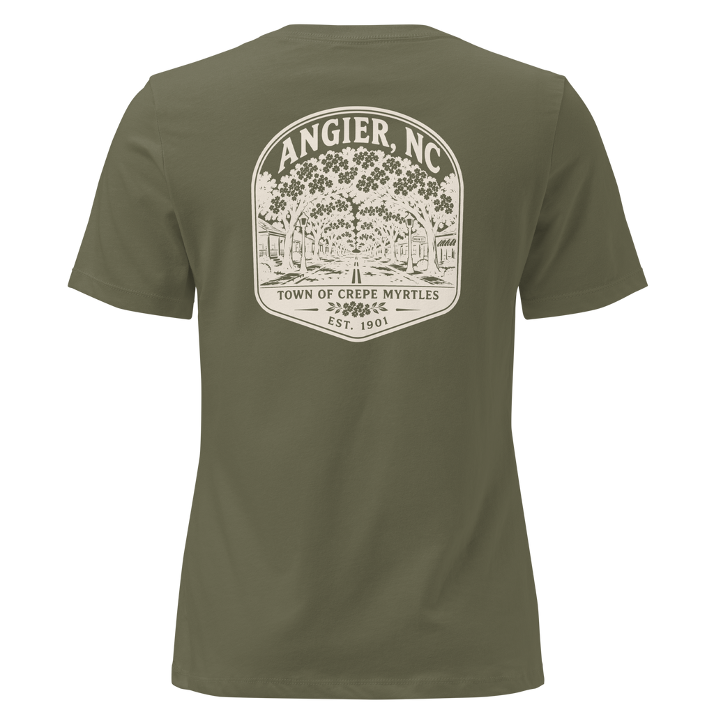 Angier NC - Town of Crepe Myrtles- Women's Relaxed T-Shirt