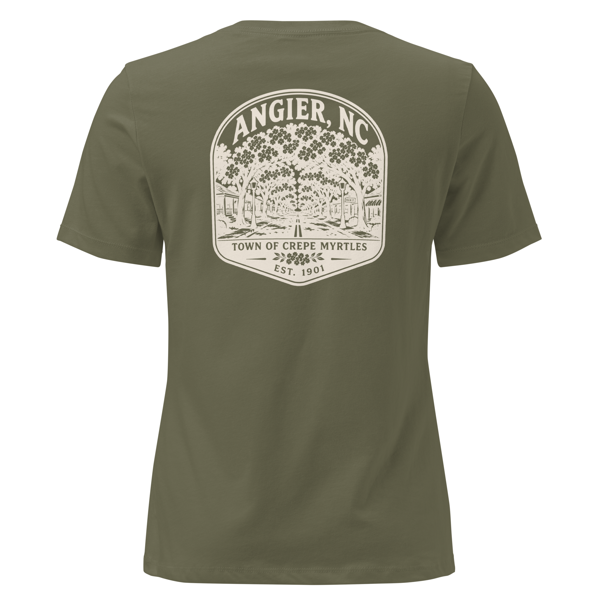 Angier NC - Town of Crepe Myrtles- Women's Relaxed T-Shirt