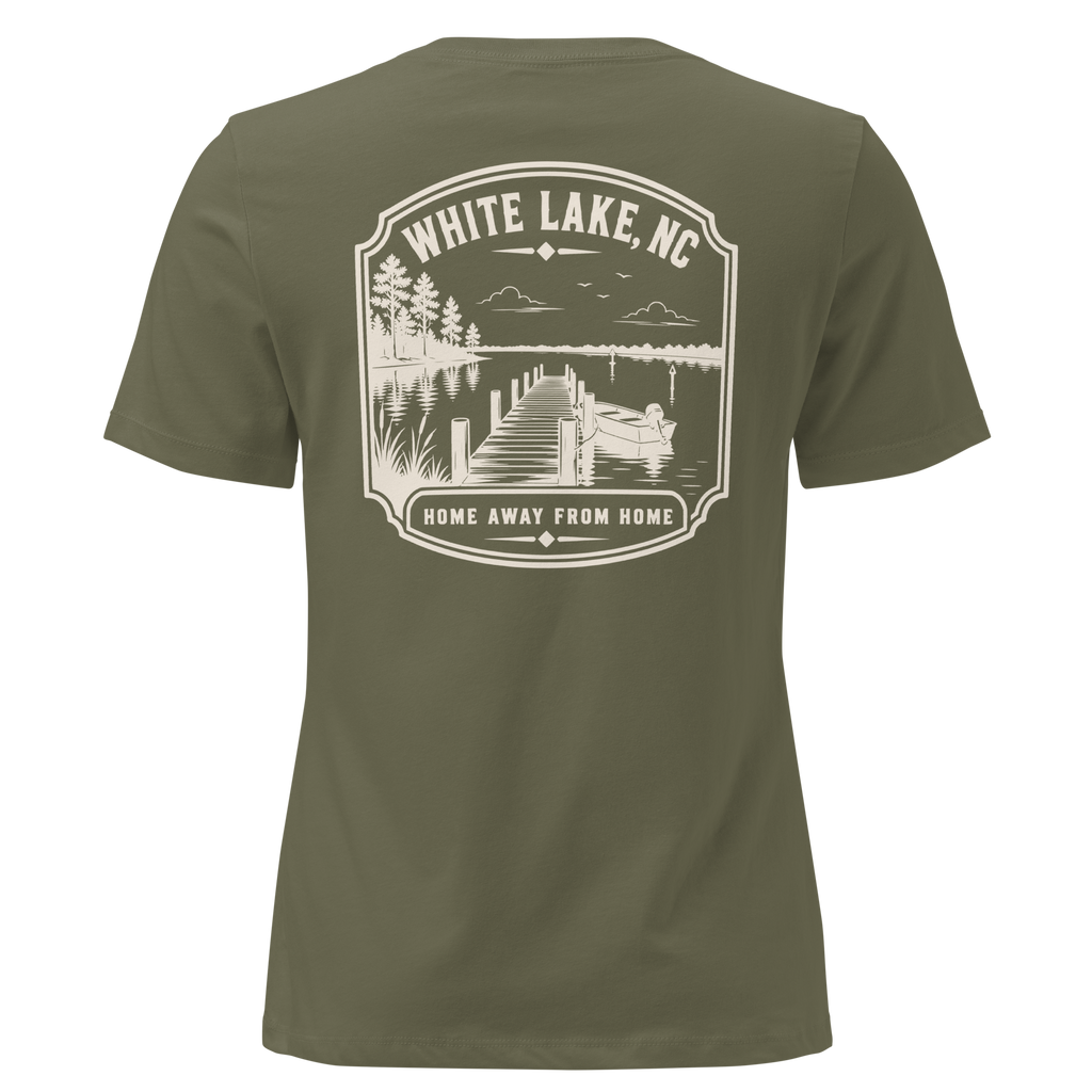 White Lake NC - Home Away from Home- Women's Relaxed T-Shirt