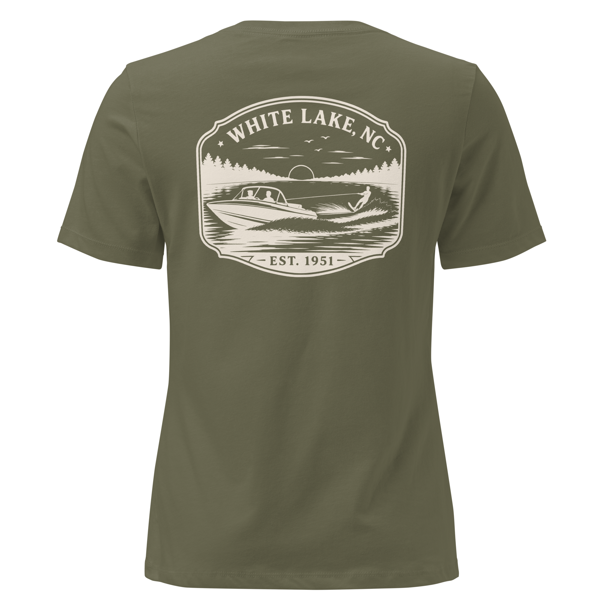 White Lake NC - Boat Fun- Women's Relaxed T-Shirt