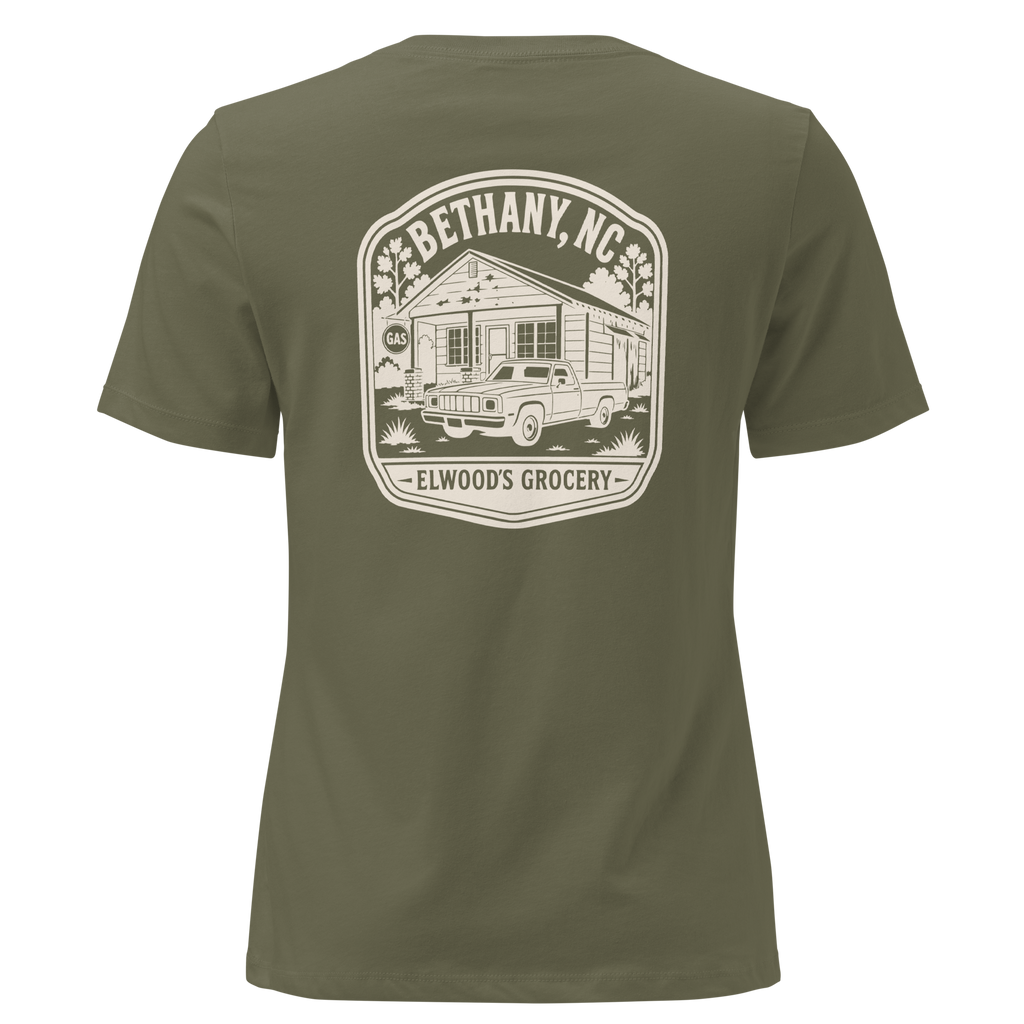 Bethany NC - Elwood's Grocery- Women's Relaxed T-Shirt